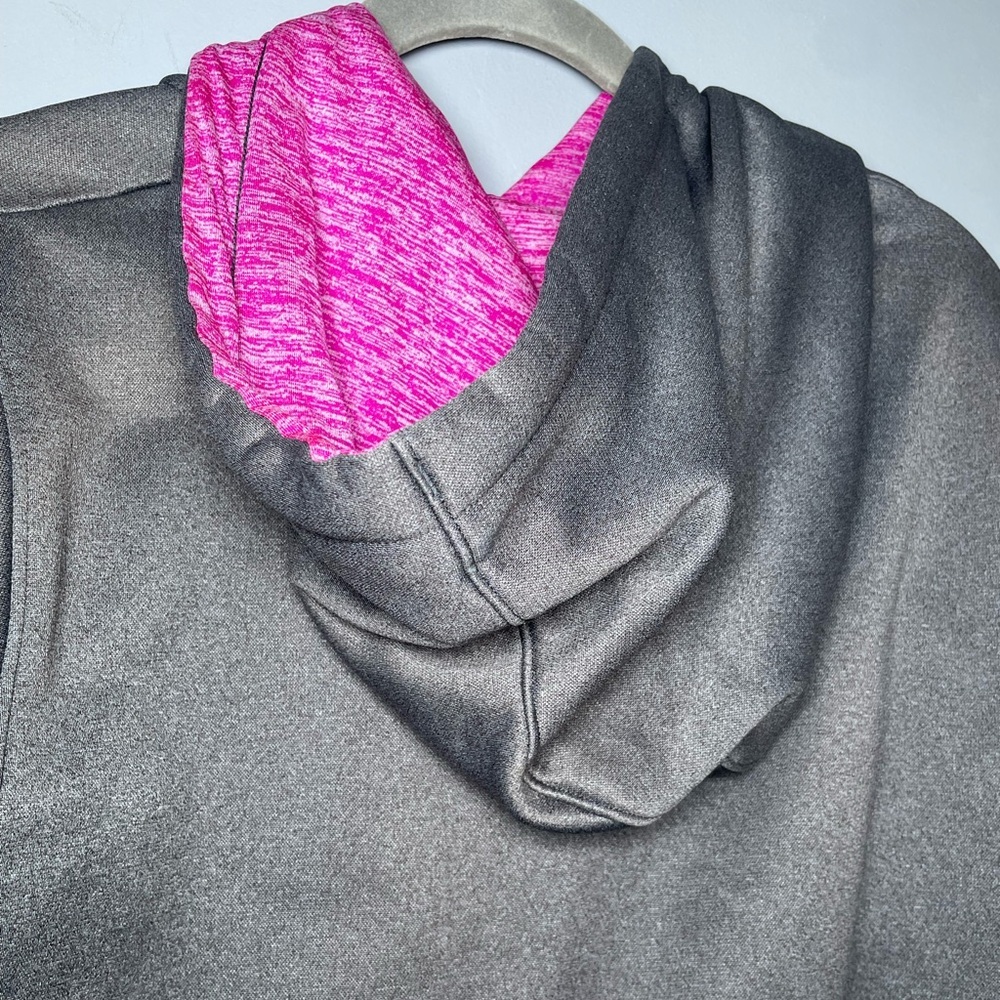 Under Armour Large Hoodie Sweatshirt Top UA Sweaters Pink Grey Casual Athleisure - Picture 7 of 11